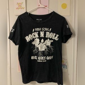 Oversized Rock & Roll T-Shirt